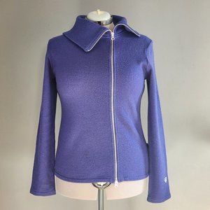 Kuhl Prague Merino Wool Sweater Asymmetrical Zip: Blue, Size: L